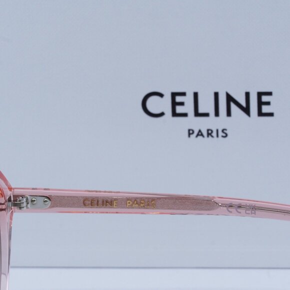 Final Price! Celine CL40201U 72B Sunglasses -Transparent Pink Frame, Grey Lenses - Picture 6 of 9